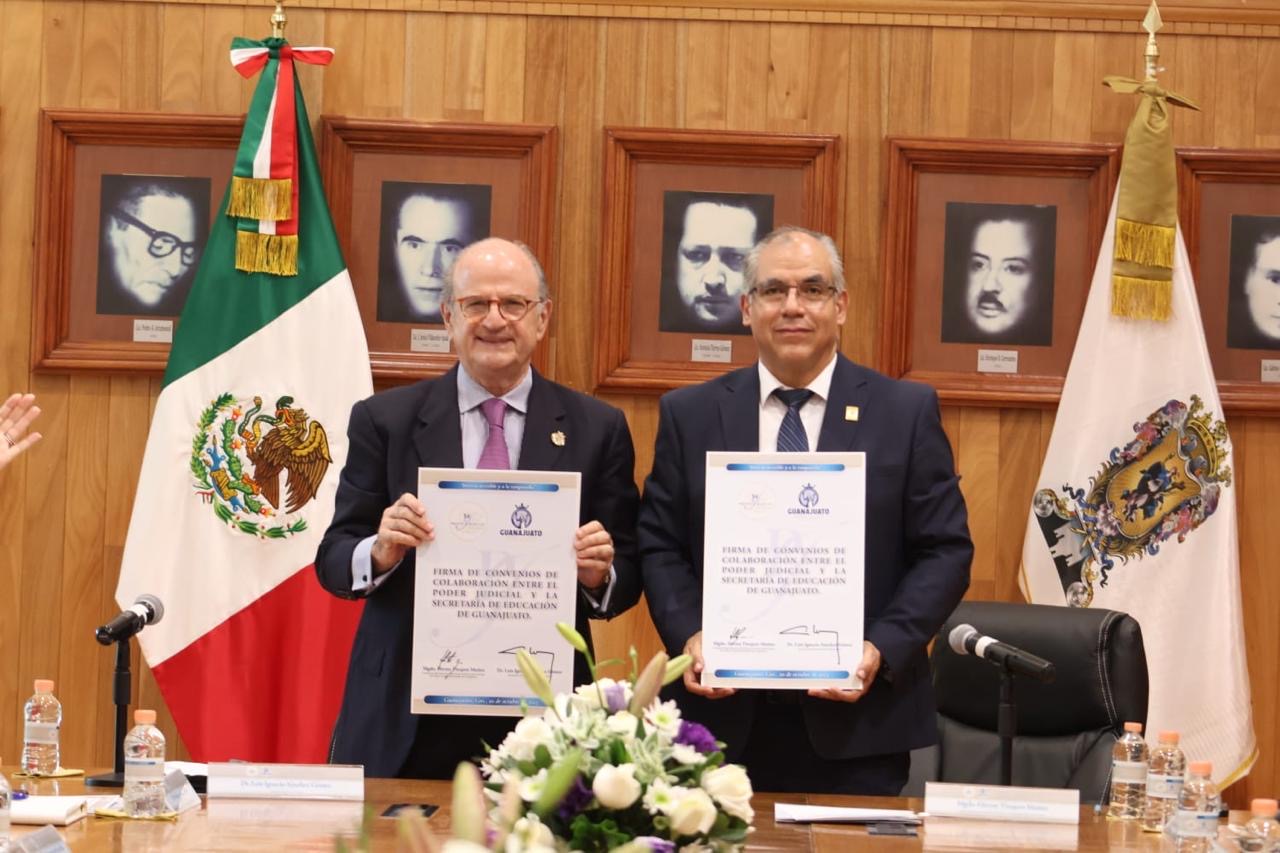 Firman SEG y Poder Judicial acuerdos en favor de la paz y la convivencia escolar