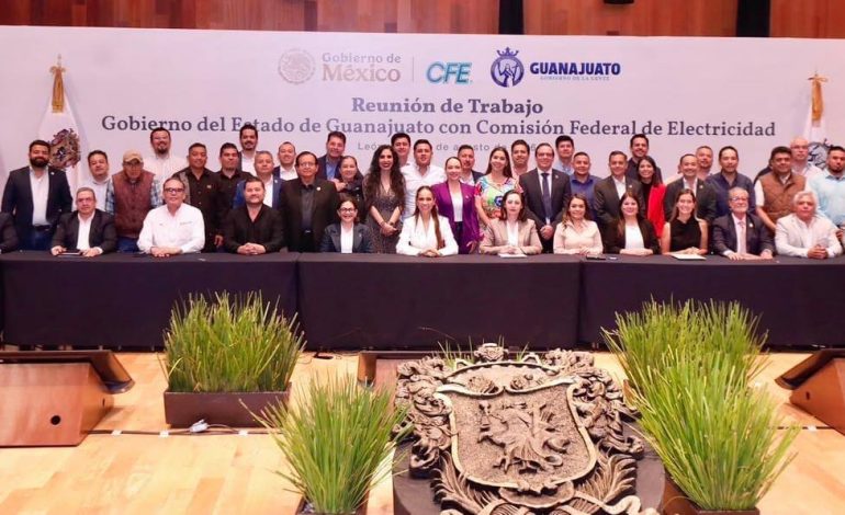 Acuerdan Guanajuato y CFE atención directa a necesidades eléctricas y anuncian nuevos proyectos