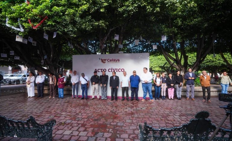 Conmemoran 216 años de la toma de Alhóndiga de Granaditas con acto cívico, en Celaya